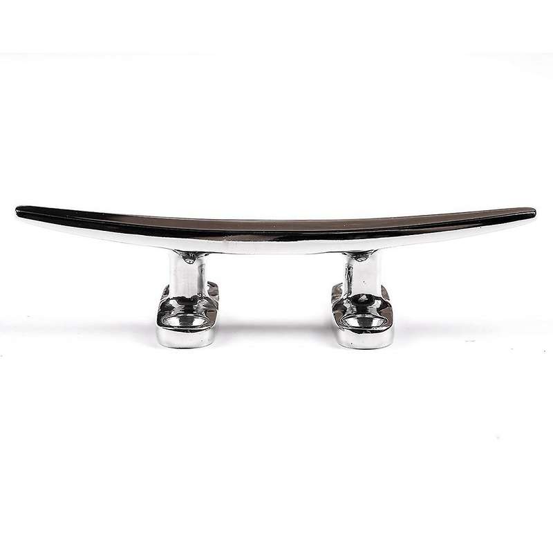 Marine Stainless Boat Dock Cleats Flat Top Low 2 Hole Mooring W/Fasteners