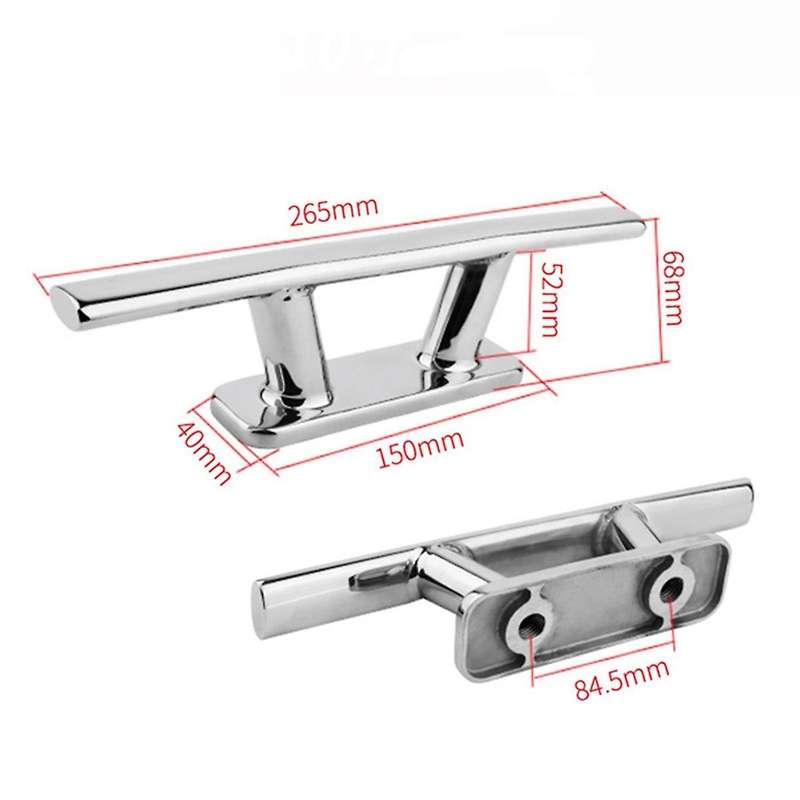 Marine Stainless Steel Mooring Cleat Dock Cleat Fit for Marine Boat Yacht Accessories,2pcs,10 Inch