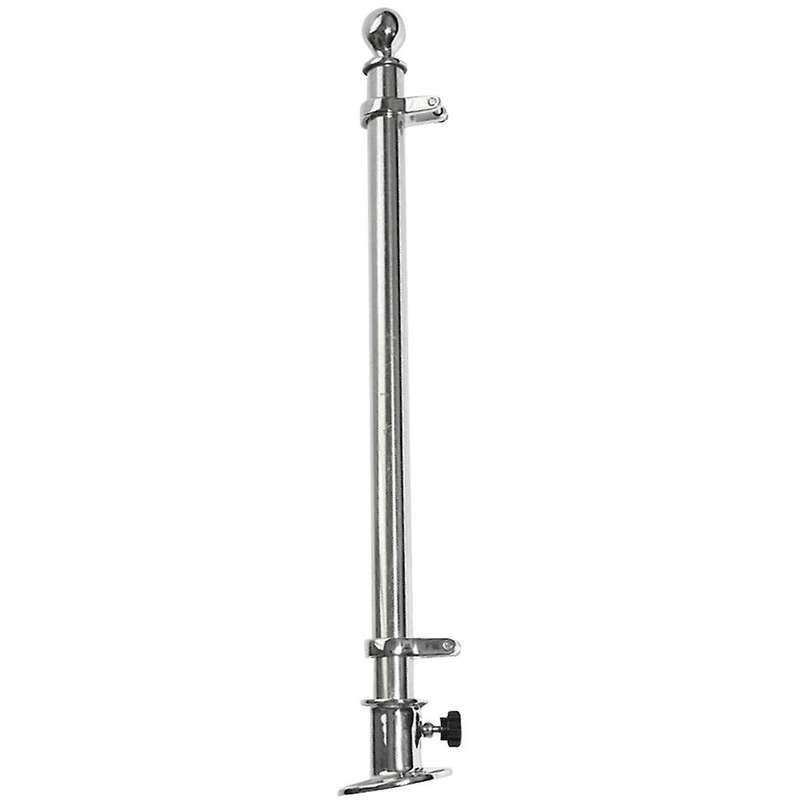 Marine-Grade Stainless Steel Boat Yacht with 70mm Socket Base Sailing Flag Pole 18inch
