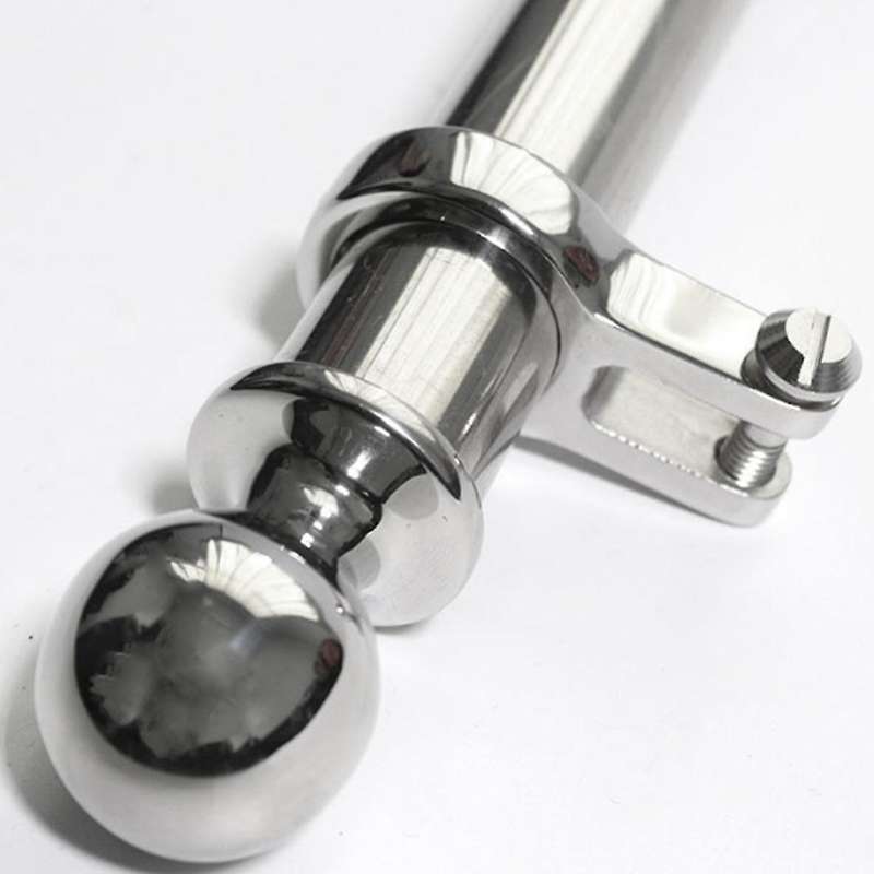 Marine-Grade Stainless Steel Boat Yacht with 70mm Socket Base Sailing Flag Pole 18inch