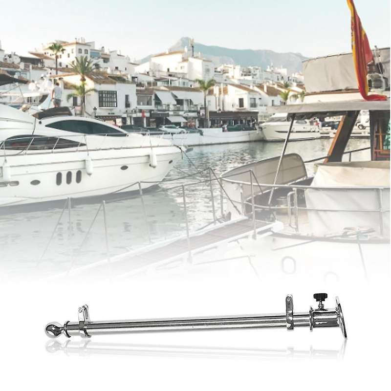 Marine-Grade Stainless Steel Boat Yacht with 70mm Socket Base Sailing Flag Pole 18inch