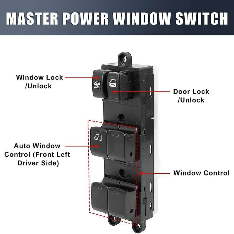 Master Driver Side Power Window Switch 25401-ED500 Replacement for 2007 2008 2009 2010 Accessories ,