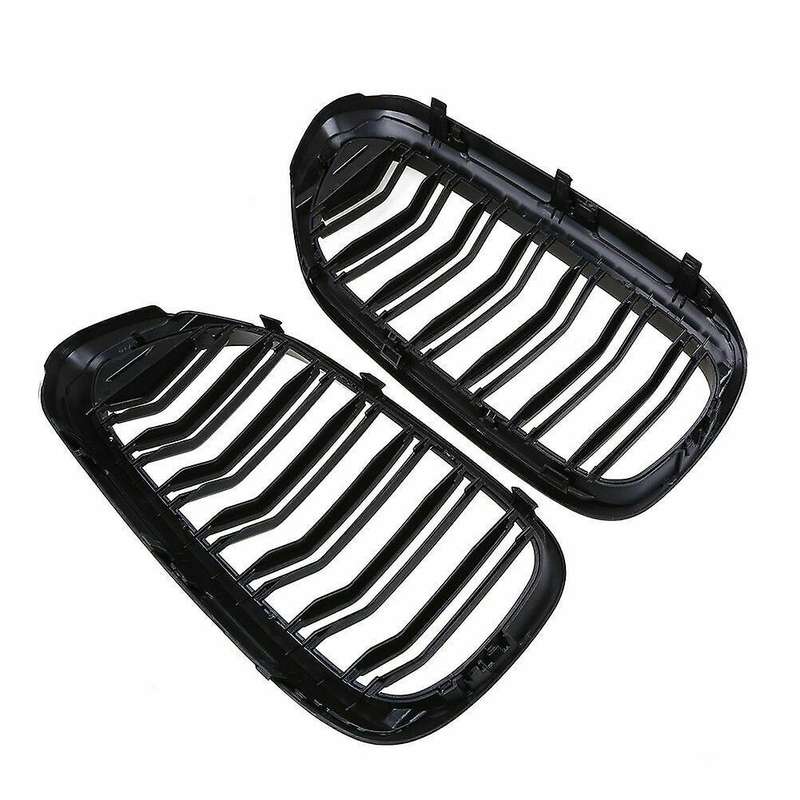 Matte Black Front Double Line Sport Kidney Grille Grill for 5 Series G30 G38 2018-2020