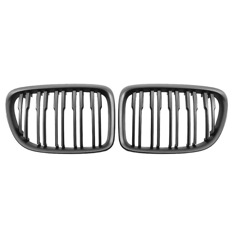 Matte Black Front Hood Kidney Grille Sport Grill Replacement Dual Slat for E84 X1 4-Door 2009-2015