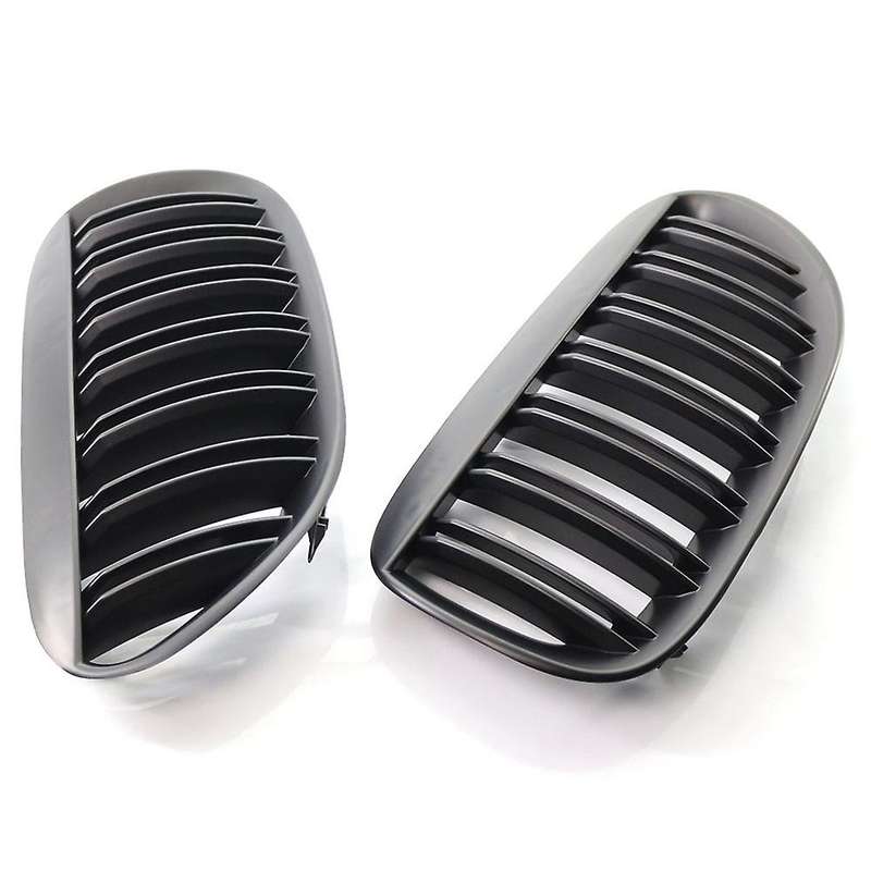 Matte Black Kidney Grill Dual Slat for E63 E64 650I 650Ci 645Ci M6 2DR Coupe 2004-2010 51137008915 5