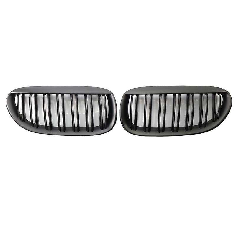 Matte Black Kidney Grill Dual Slat for E63 E64 650I 650Ci 645Ci M6 2DR Coupe 2004-2010 51137008915 5