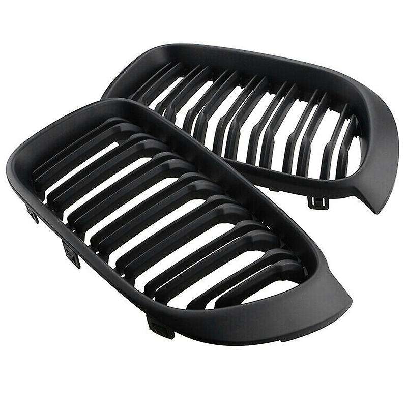 Matte Black Front Kidney Grille Double Slat Sport Grill for X3 F25 X4 F26 2014-2017