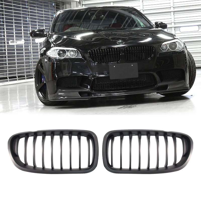Matte Black Front Kidney Grill Grille for  5 Series F10 F11 F18 2010-2016 M5 528I 535I 550I 51137203
