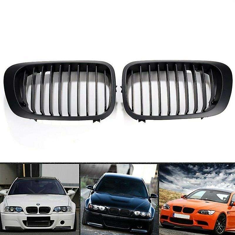 Matte Black Front Sport Kidney Grille Grill for - 3 Series E46 2-Door Coupe Cabriolet Pre-Facelift 1