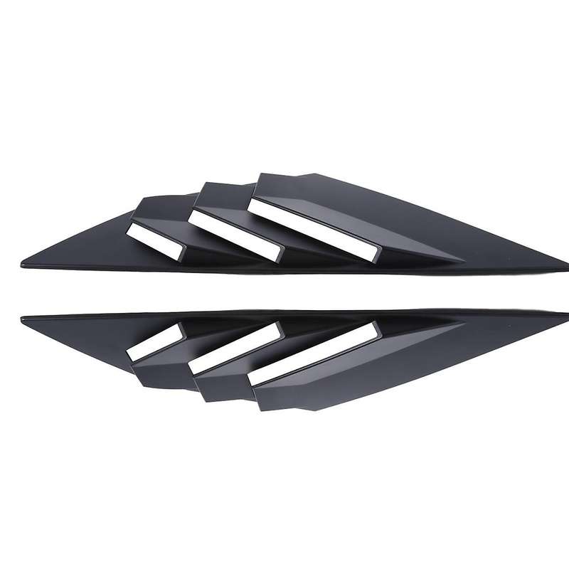 Matte Black Rear Side Vent Quarter Window Louver Shutter Cover for Focus MK3 Hatchback 2012-2018