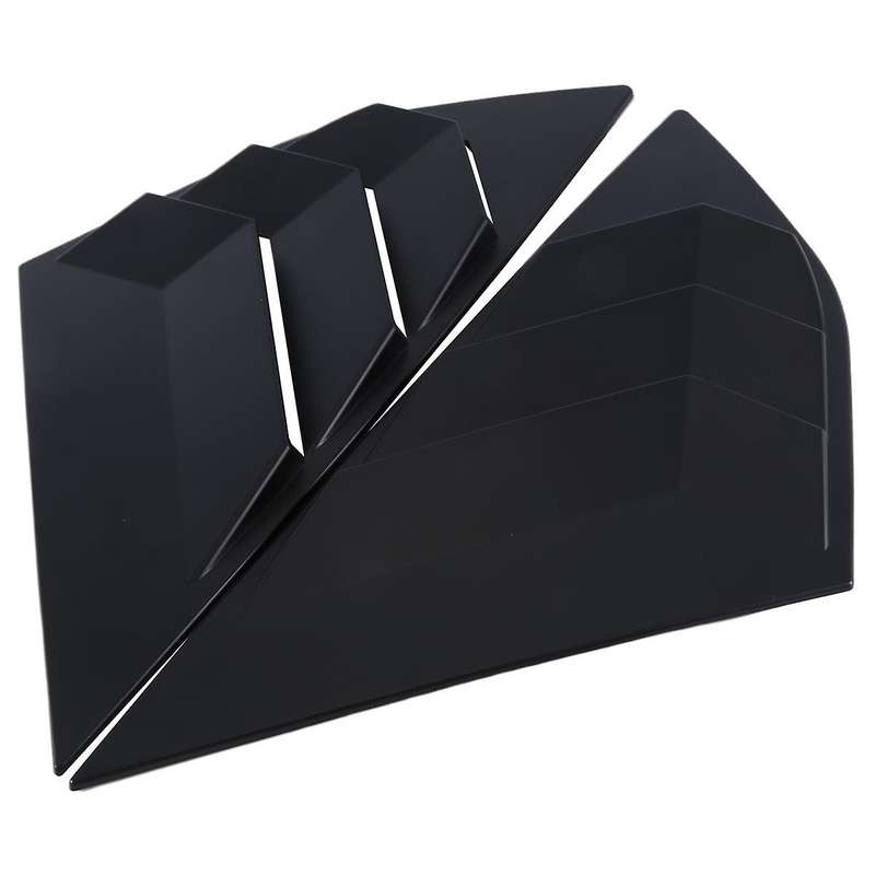 Matte Black Rear Side Vent Quarter Window Louver Shutter Cover for Focus MK3 Hatchback 2012-2018
