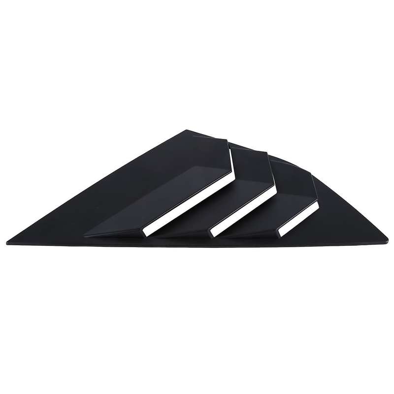 Matte Black Rear Side Vent Quarter Window Louver Shutter Cover for Focus MK3 Hatchback 2012-2018