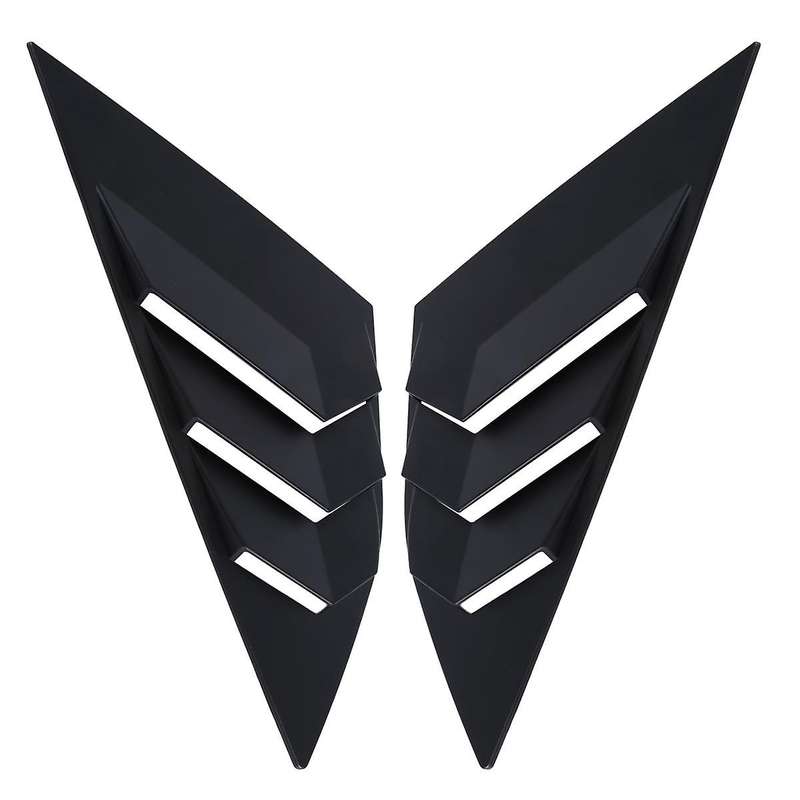 Matte Black Rear Side Vent Quarter Window Louver Shutter Cover for Focus MK3 Hatchback 2012-2018