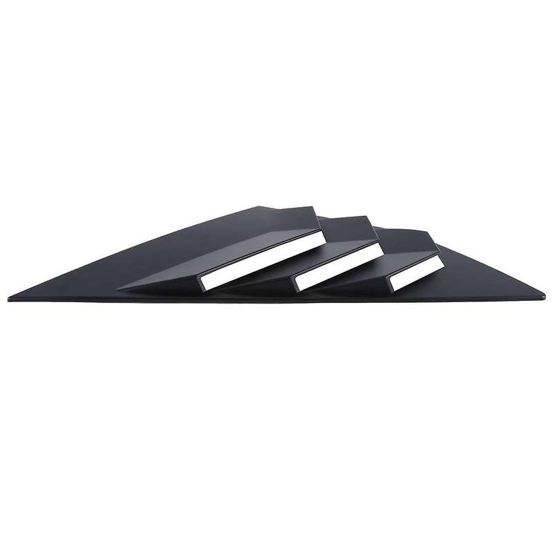 Matte Black Rear Side Vent Quarter Window Louver Shutter Cover for Focus MK3 Hatchback 2012-2018