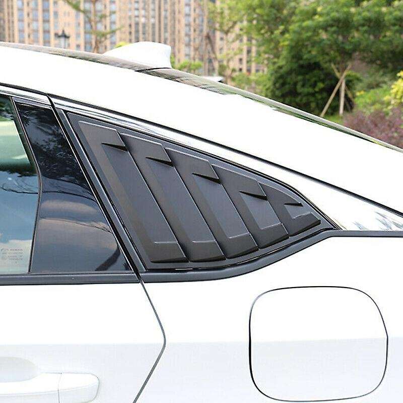 Matte Black Rear Triple-cornered Window Louver Shutter Cover Trim for Accord 2018 2019