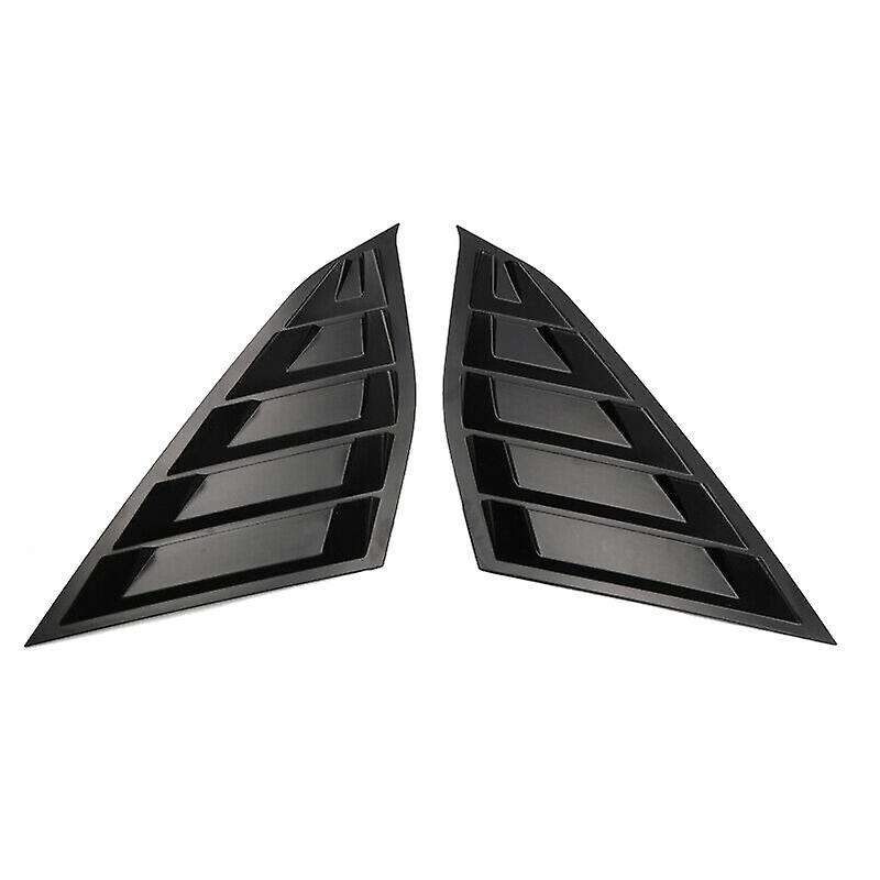 Matte Black Rear Triple-cornered Window Louver Shutter Cover Trim for Accord 2018 2019
