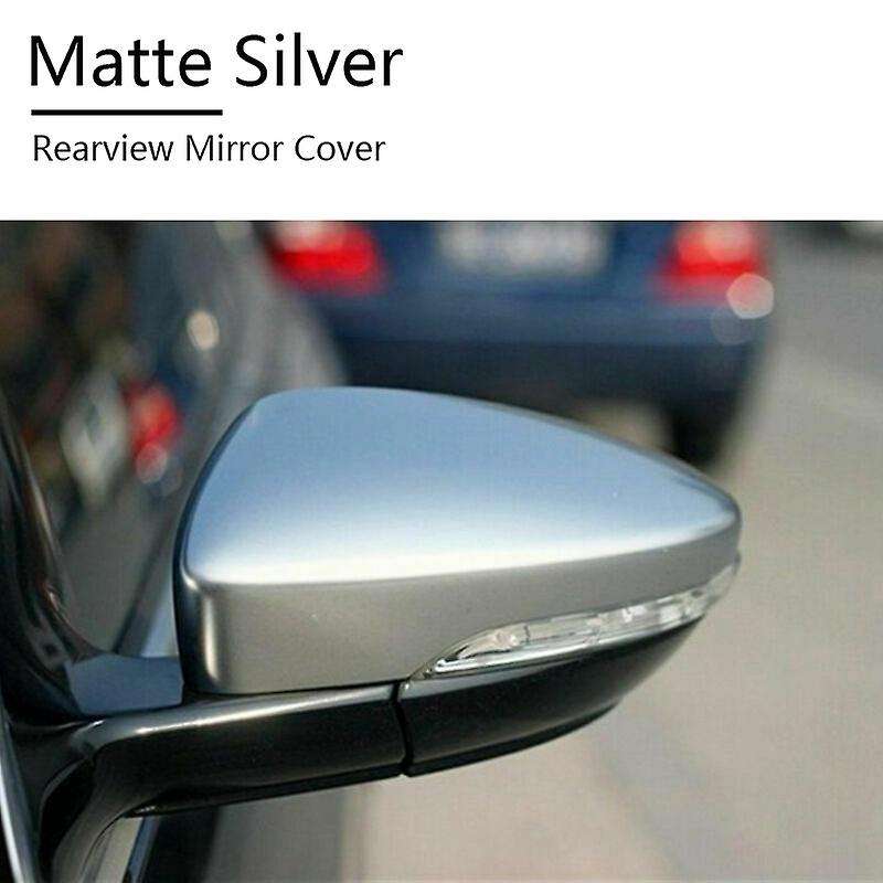 Matte Silver Car Rearview Mirror Covers Side Wing Mirror Caps for B7 CC
