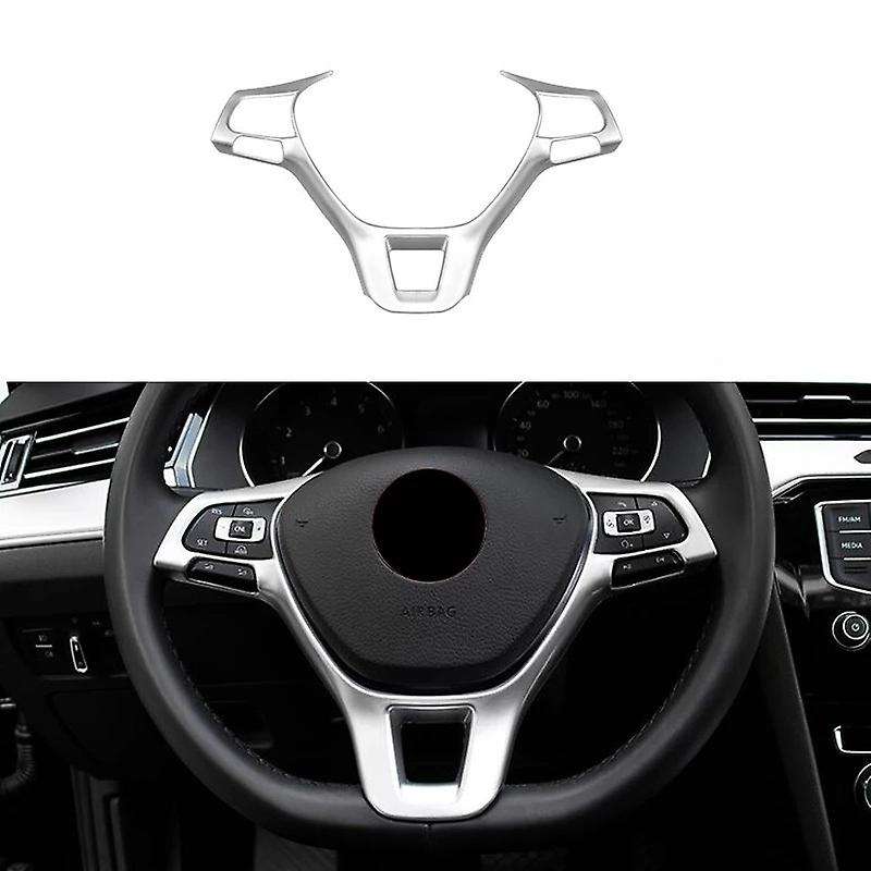 Matte Silver Car Steering Wheel Trim Frame Cover Decoration Sticker for Golf MK7 MK6 2015-2020