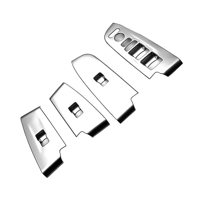 Matte Silver Window Glass Lift Button Trim Switch Cover Door Armrest Panel Sticker for -V Vezel 2021