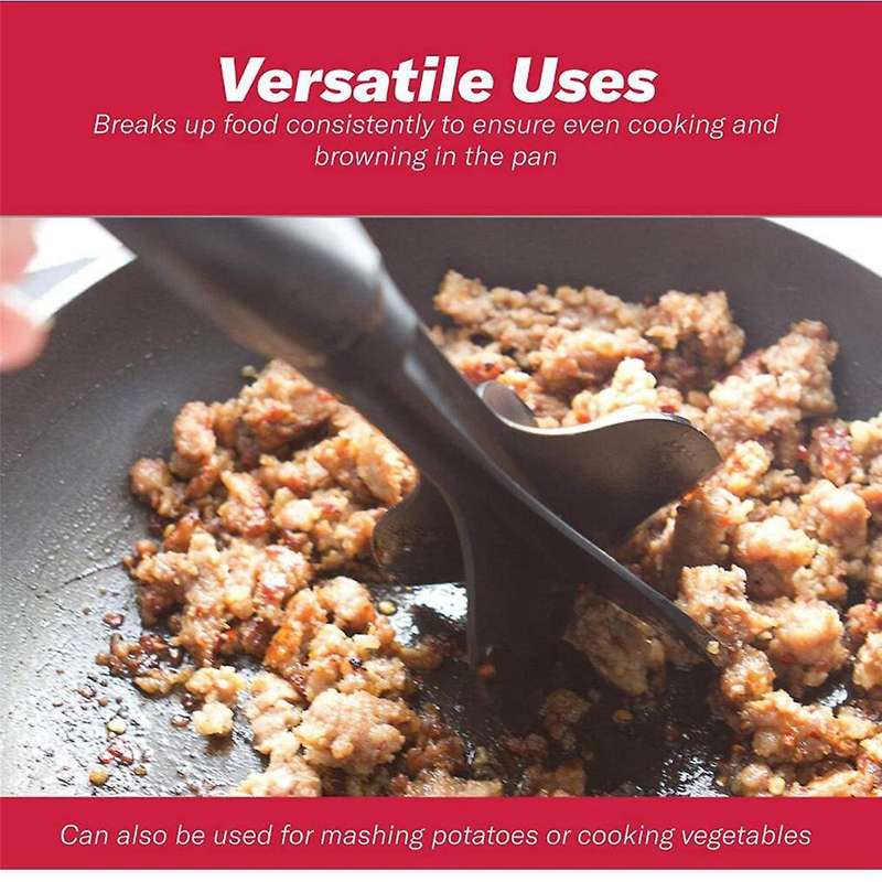 Meat Chopper, Ground Beef Masher, Heat Resistant Meat Masher for Hamburger Meat, Chop and Stir Meat