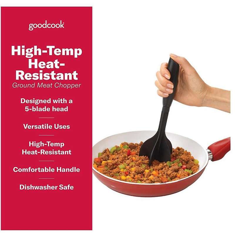 Meat Chopper, Ground Beef Masher, Heat Resistant Meat Masher for Hamburger Meat, Chop and Stir Meat