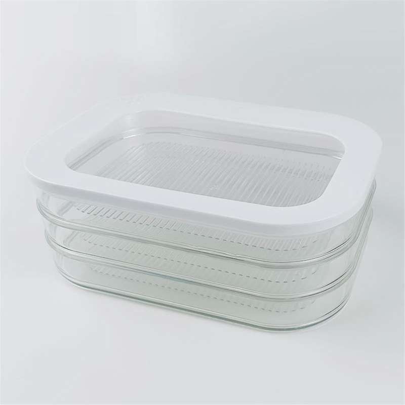 Meat Fridge Storage Containers Container with Lid for Meat Fridge Storage Box Suitable for Storing