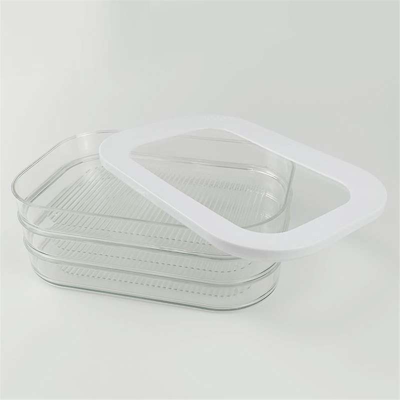 Meat Fridge Storage Containers Container with Lid for Meat Fridge Storage Box Suitable for Storing