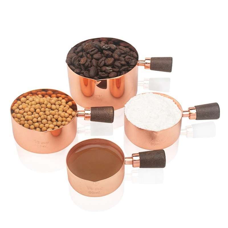 Measuring Cups and Measuring Spoon Scoop Wooden Handle Kitchen Measuring Tool