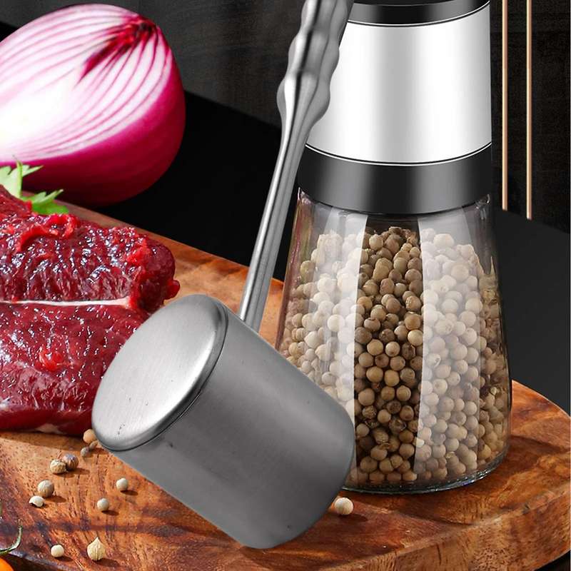 Meat Tenderizer - Stainless Steel Steak Metal Tenderiser Mallet, Double-sided Meat Hammer for Kitch