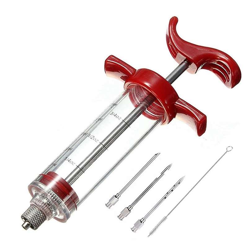 Meat Injector Syringe - 3 Marinade Injector Needles for Bbq Grill, Turkey Injector Kit, Marinades I