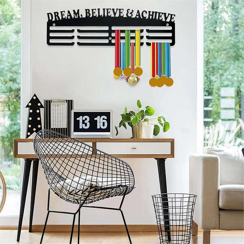 Medal Display Hanger Wall Mounted Stainless Steel Bracket Wall Hooks Home Office Decoration Hanging
