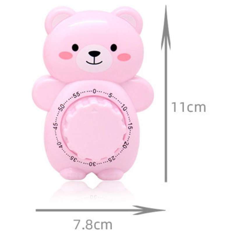 Mechanical Timer Kitchen Timer Countdown Timer Cartoon Bear Shape Egg Timer 60 Min for Cooking,Sport