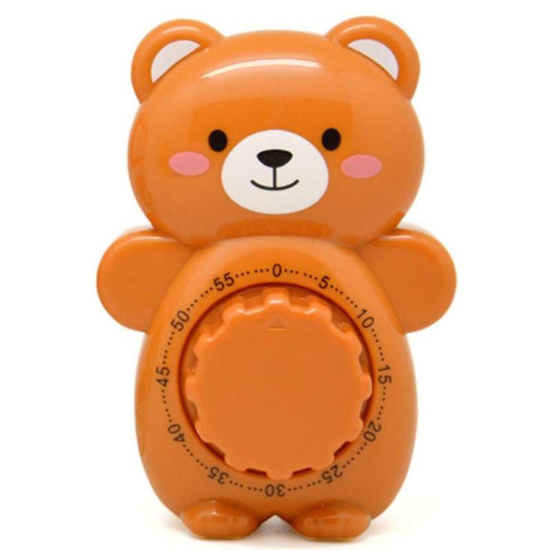 Mechanical Timer Kitchen Timer Countdown Timer Cartoon Bear Shape Egg Timer 60 Min for Cooking,Sport