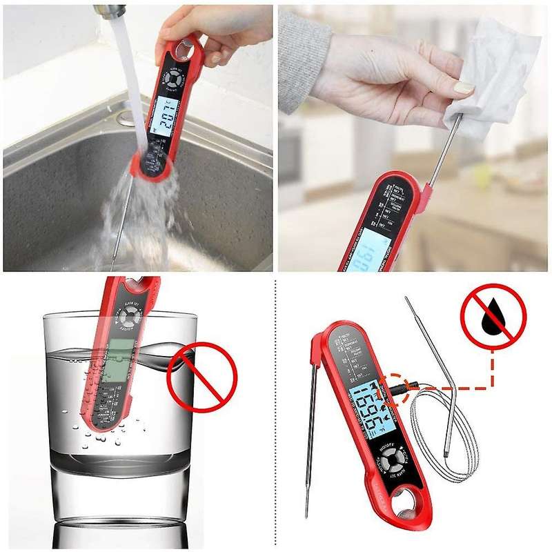 Meat Thermometer Dual Probe Instant Read Food Meat Thermometers for Cooking with Alarm Function and