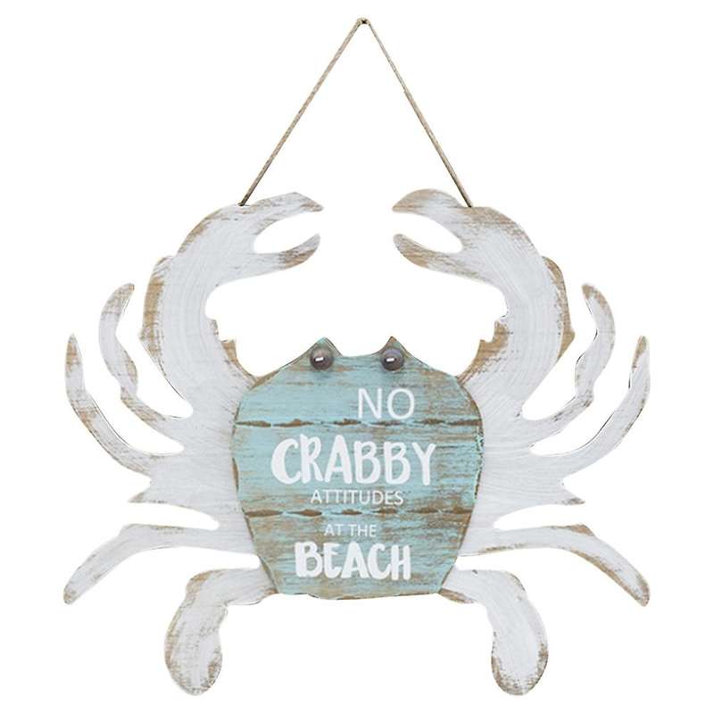 Mediterranean Wooden Crab Pendant Wall-Mounted Seafood Model Wall Decoration Cartoon Restaurant Shop