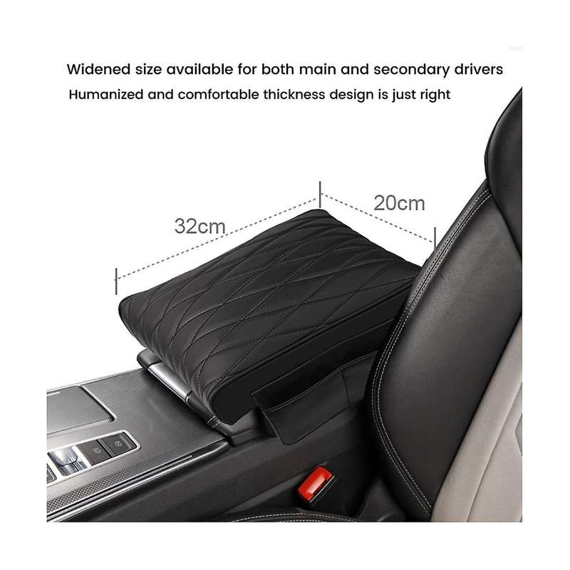 Memory Foam Armrest Box for Vehicles - Leather Car Armrest Box Pad, Universal Car Armrest Pad, Centr