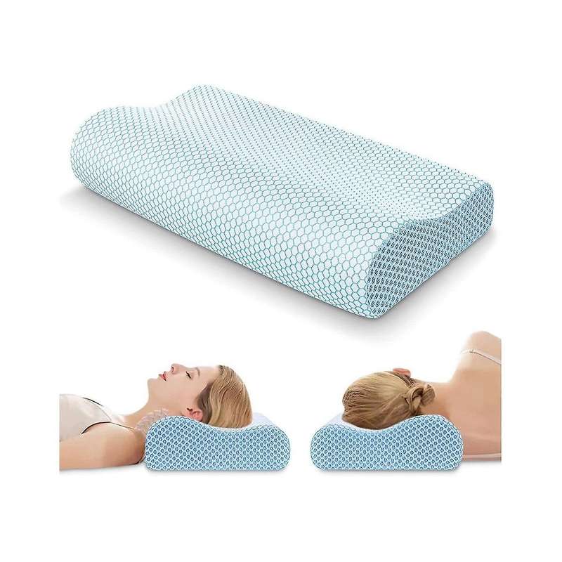 Memory Foam Pillows for Neck , Neck Pillows for Sleeping, Side Sleeper Contour Orthopedic