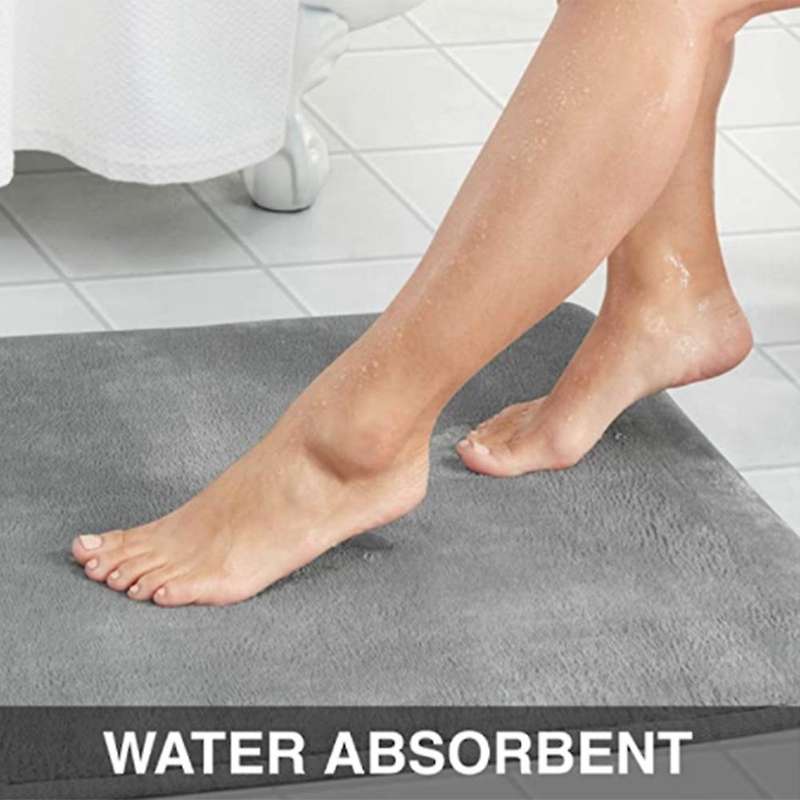 Memory Foam, Non-Slip Absorbent, Super Comfortable, Velvet Bathroom Carpet