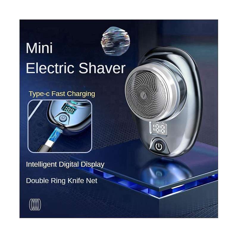 Men'S Mini Electric Travel Electric Shaver Pocket Size Washable Rechargeable Portable Painless Elec