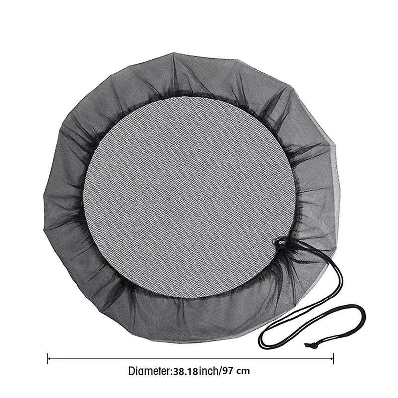 Mesh Cover for Rain Barrel with Drawstring,rain Collection Barrels Netting Screen to Keep Leaves An