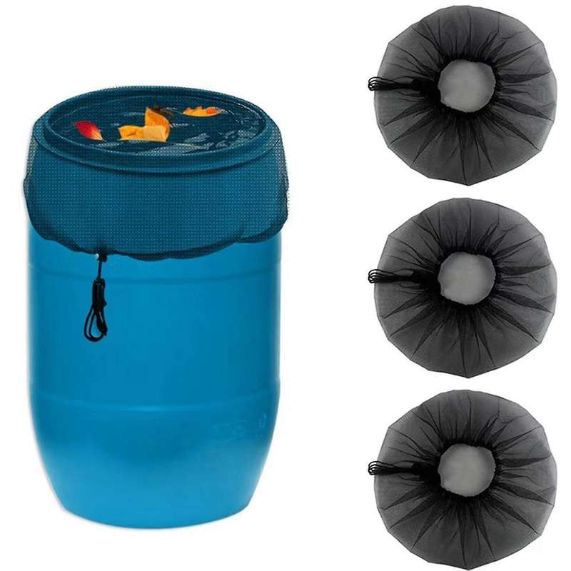 Mesh Cover for Rain Barrel with Drawstring,rain Collection Barrels Netting Screen to Keep Leaves An