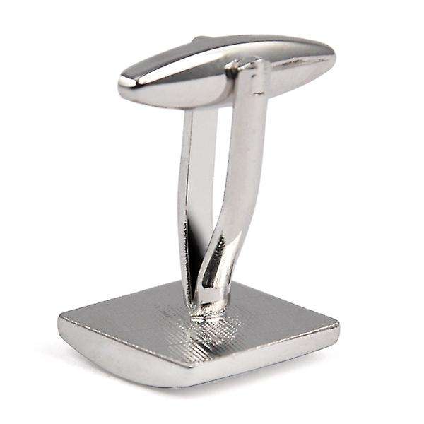 Mens Stainless Steel Business Shirt Silver Square Wedding