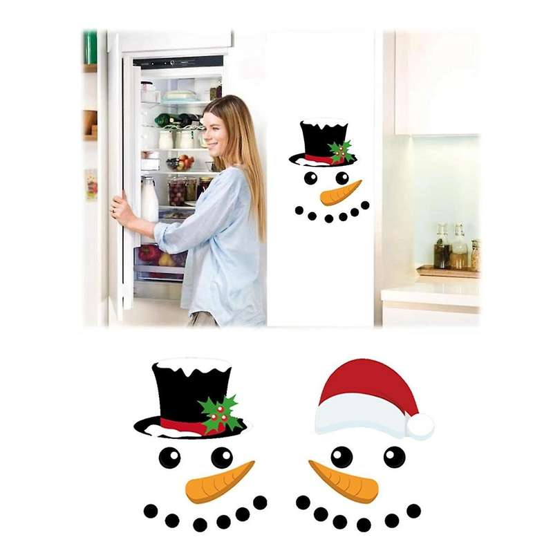 Merry Christmas Decorative Sticker for Front Door Magnet Sticker Refrigerator Christmas