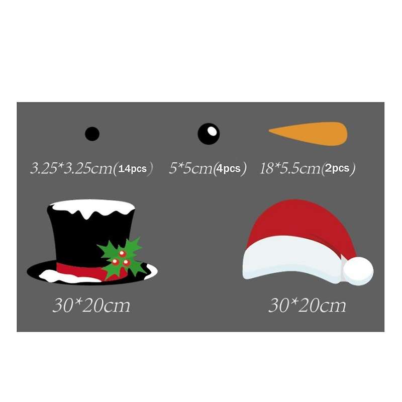 Merry Christmas Decorative Sticker for Front Door Magnet Sticker Refrigerator Christmas