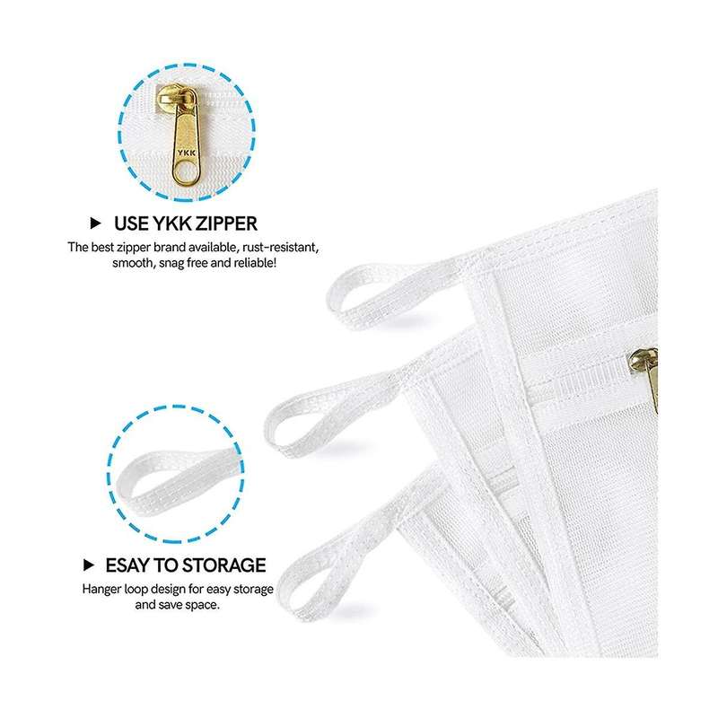 Mesh Laundry Bag for Delicates with YKK Zipper,Mesh Wash Bag, Travel Storage Organize Bag, Clothing
