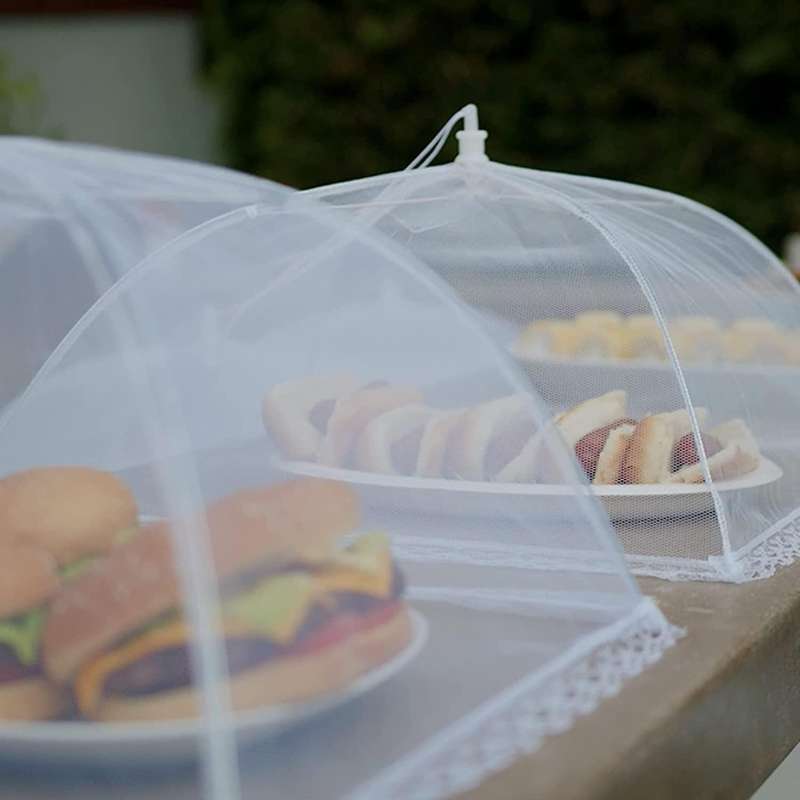 Mesh Food Cover Set,2 Jumbo(44x20inch)& 4 Large(17x17inch) Pop-up Food Tents/food Covers,reusable/c