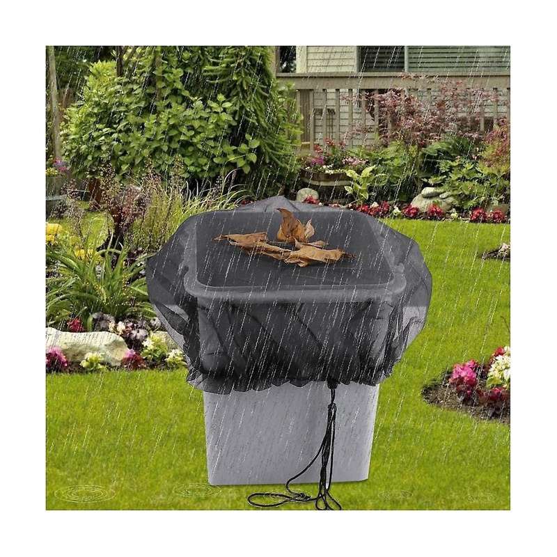 Mesh Cover for Rain Barrels, 4 Pcs Rain Barrel Netting Screen with Drawstring for Protecting Fallen