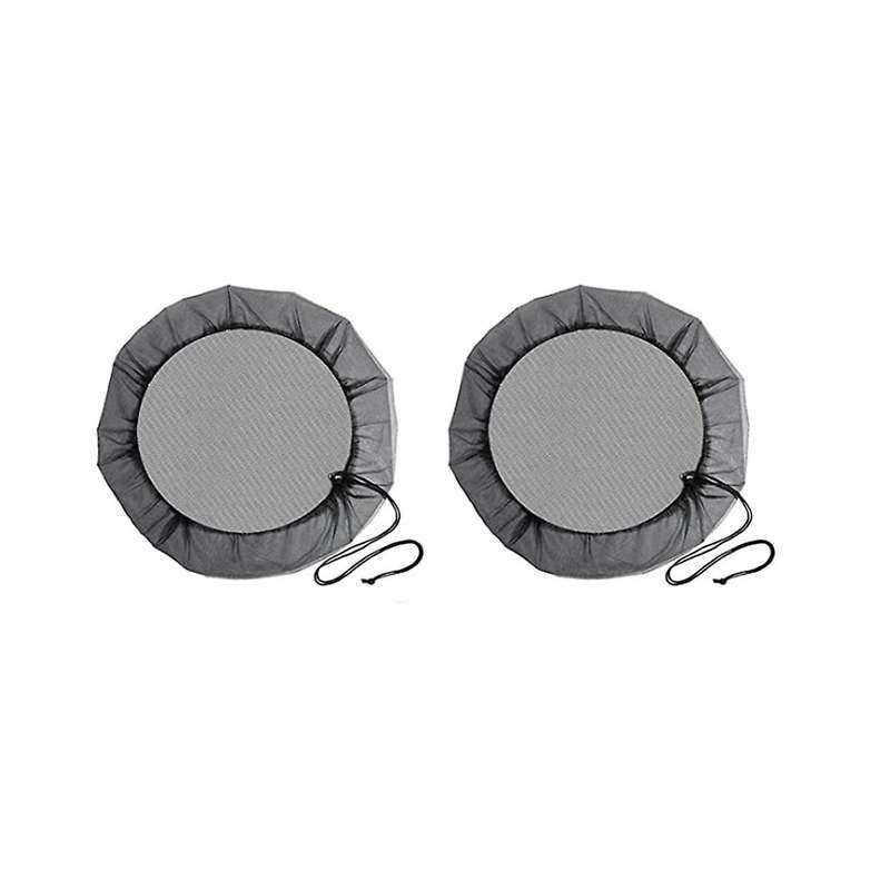 Mesh Cover for Rain Barrels, 2 Pcs Rain Barrel Netting Screen with Drawstring for Protecting Fallen