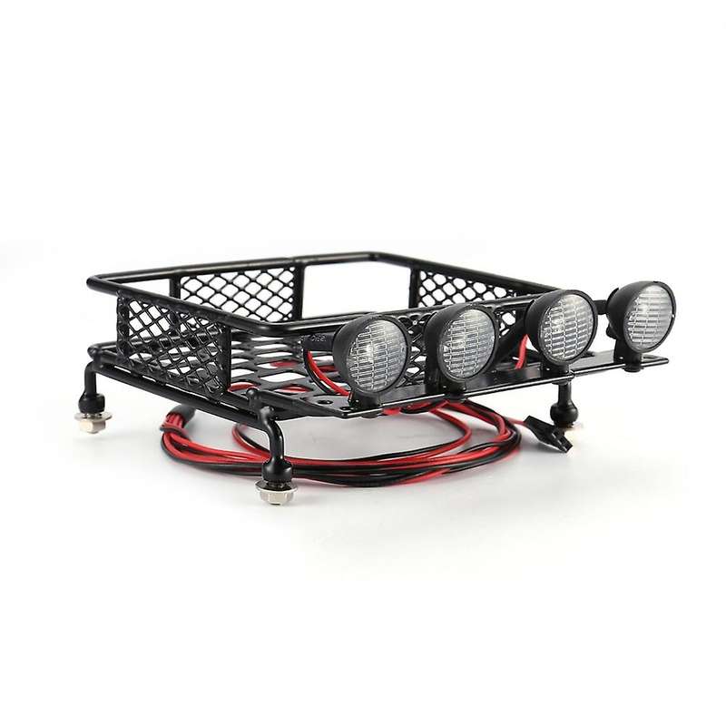 Metal 115x107mm Luggage Carrier Roof Rack with Spotlights