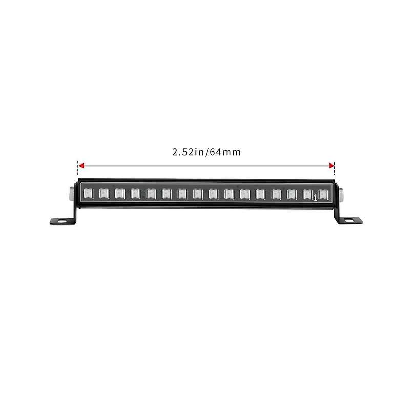 Metal 16 Led 8 Modes Roof Light Bar Roof Lamp for Trx4m Trx4-m 1/18 Rc Crawler Car Upgrade Parts